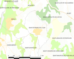 Poziția localității Saint-Étienne-de-l'Olm
