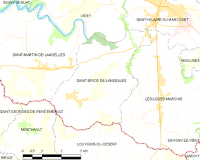 Poziția localității Saint-Brice-de-Landelles