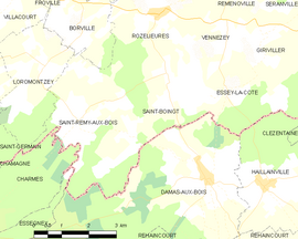 Mapa obce Saint-Boingt