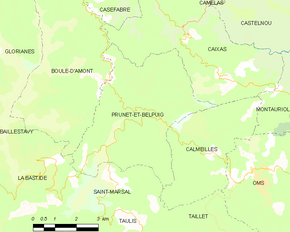 Poziția localității Prunet-et-Belpuig