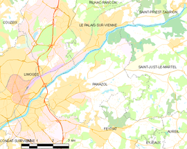 Mapa obce Panazol