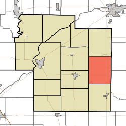 Carrollton Township okulunun Carroll County şehrindeki konumu