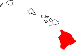 Karte von Hawaii County innerhalb von Hawaii