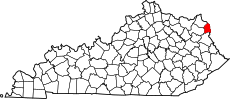 Map of Kentucky highlighting Boyd County.svg