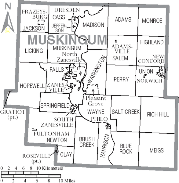 File:Map of Muskingum County Ohio With Municipal and Township Labels.PNG