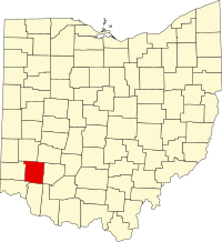 Map of Ohio highlighting Warren County.svg
