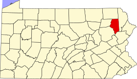 Lage der Grafschaft Lackawanna (en) Lackawanna County