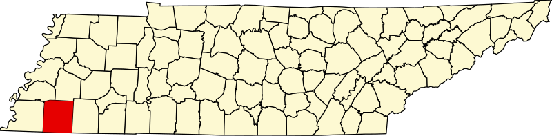 Fil:Map of Tennessee highlighting Fayette County.svg