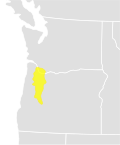 Thumbnail for File:Map of the Gray-tailed vole in the northwestern region of the United States.svg