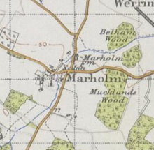 20th-century map of Marholm Marholm in 1945.png