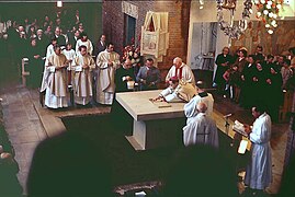 Consecration of the altar of the Wallfahrtskirche Maria Martental in 1975