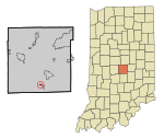 Marion County Indiana Incorporated and Unincorporated areas Homecroft Highlighted.svg