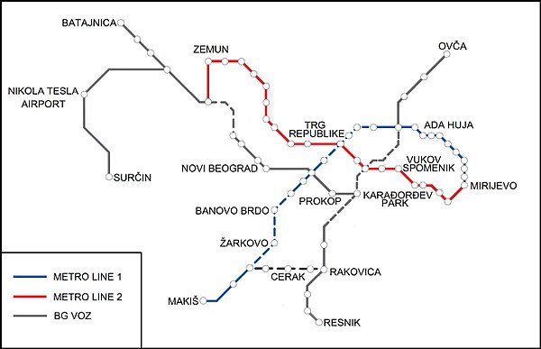 Proposed metro lines (2018)