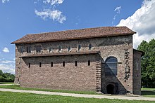 Einhard's Basilica Michelstadt-Steinbach-Einhardsbasilika von Sueden-20120707.jpg