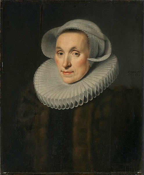 File:Michiel Jansz. van Mierevelt - Sara van Bosschaert (version of 3-4-length portrait in the Prinsenhof, Delft) - 29.975 - Museum of Fine Arts.jpg