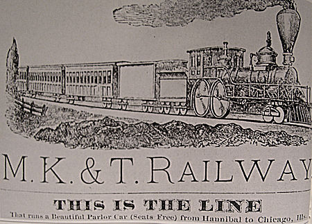 An advertisement for the Missouri-Kansas-Texas Railroad in an 1881 Dallas city directory