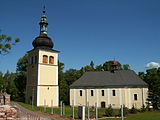 Mladé Buky - kostel sv. Kateřiny od JV