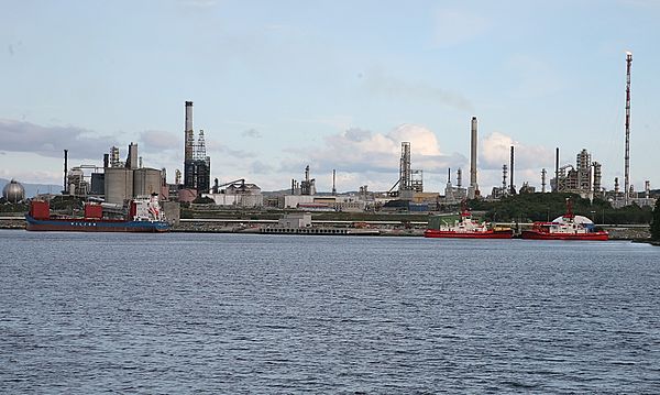 View of the Mongstad industrial area