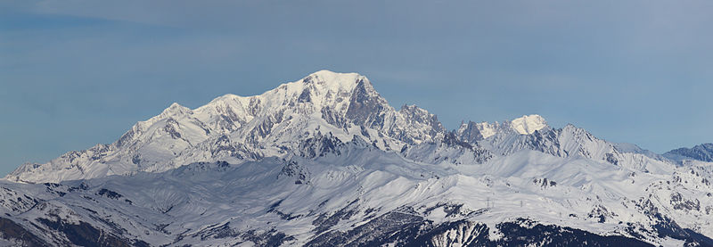 Blick von Valmorel auf den Mont Blanc
