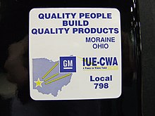 Sticker placed on vehicles assembled at the plant MoraineSticker.JPG