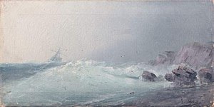 Stormachtige zee bij de rotsachtige kust [9] (voorheen 1904)