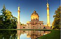 La mosquée dans le jardin paysager du château de Schwetzingen.