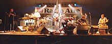 Moving Hearts on stage at the Leeds Folk Festival, 1983
