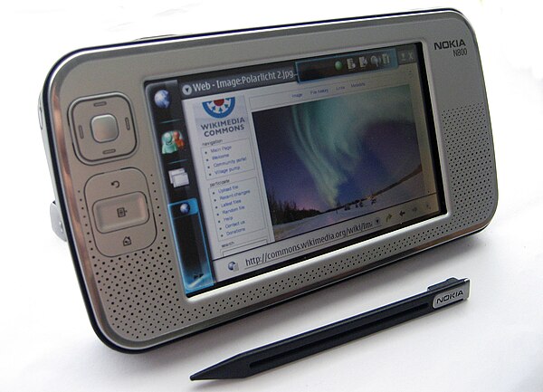 The Nokia N800, the second tablet manufactured by Nokia