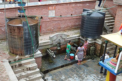 Nearby Nay Hiti is the third dhunge dhara in Patan, Nepal used for the film