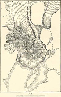 An illustration of Columbia Glacier in 1910, with the District of Columbia overlaid for scale comparisons Natlgeo columbia-glacier 1910 comp.png