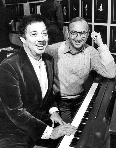 Cy Coleman with playwright Neil Simon (right) during a rehearsal in 1982