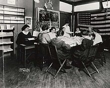 New Jersey suffragists helping the Liberty Bond drive in 1918 New Jersey suffragists helping the Liberty Bond drive in 1918.jpg