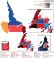 Newfoundland & Labrador general election 2019 - Winning party vote by riding