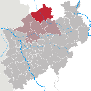 Lage des Kreis Steinfurt in Nordrhein-Westfalen (anklickbare Karte)