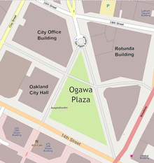 An overhead layout of Frank H. Ogawa plaza. Ogawa Plaza.png