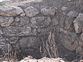 Remnant of old wall at Khirbat Rubba