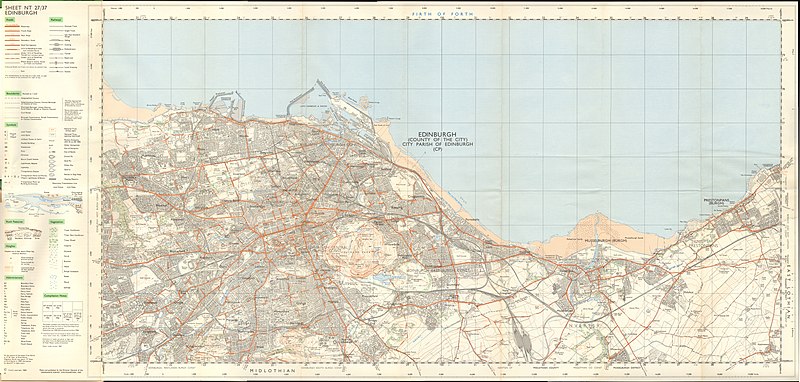 Ordnance Survey Map Edinburgh File:ordnance Survey Sheet Nt 27 37 Edinburgh, Published 1969.Jpg -  Wikimedia Commons