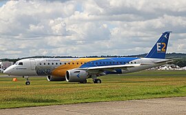 current: on ground, Embraer livery