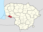 Location map of Pagėgių savivaldybė