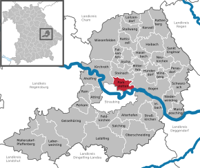 Poziția Parkstetten pe harta districtului Straubing-Bogen