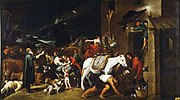 Abreise Jakobs mit seiner Herde oder Abreise der Ägypter aus Ägypten, Öl auf Leinwand, 120 × 214 cm, Real Academia de Bellas Artes de San Fernando, Madrid