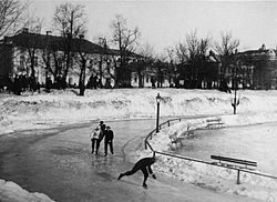 Ледовый каток на Патриарших прудах, 1900 год