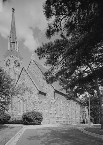 File:Perspective view from west - National Home for Disabled Volunteer Soldiers, Central Branch, Protestant Chapel, 4100 West Third Street, Dayton, Montgomery County, OH HABS OH-2364-X-4 (cropped).tif