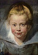 Portræt af Clara Serena Rubens.  lærred, olie.  37 × 27 cm. Vaduz, Liechtenstein Gallery