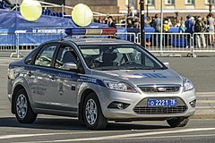 A Ford Focus police car in Saint Petersburg