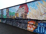 Praha - Krč, Vídeňská, mural (Michal Škapa + Ondřej Klíma: Města Kraj, 2022)