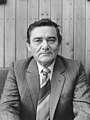 Predseda MS národný umelec Vladimír Mináč na rozšírenom zasadnutí Výboru MS konanom pri príležitosti jeho 60. výročia narodenia, v podnikovej chate ZŤS Martin v Jasenskej doline v auguste 1982