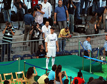 Kaká during his presentation with Real Madrid in June 2009