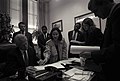 President Bill Clinton works on his speech in the holding room at Little Rock Central High for the 40th Anniversary (01).jpg