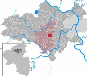 Poziția Rüber pe harta districtului Mayen-Koblenz